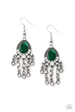 Paparazzi VINTAGE VAULT "Bling Bliss" Green Earrings Paparazzi Jewelry