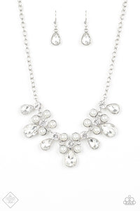 Paparazzi "Demurely Debutante" FASHION FIX White Necklace & Earring Set Paparazzi Jewelry