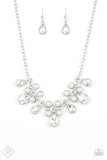 Paparazzi "Demurely Debutante" FASHION FIX White Necklace & Earring Set Paparazzi Jewelry