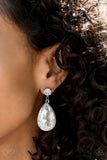 Paparazzi "Debutante Dazzle" FASHION FIX White Post Earrings Paparazzi Jewelry