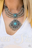 Paparazzi "Santa Fe Solstice" FASHION FIX Blue Necklace & Earring Set Paparazzi Jewelry