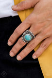 Paparazzi "Nomad Drama" FASHION FIX Blue Ring Paparazzi Jewelry