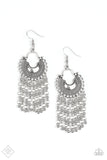 Paparazzi "Catching Dreams" FASHION FIX Silver Earrings Paparazzi Jewelry