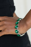 Paparazzi "Glitzy Glamorous" Green Bracelet Paparazzi Jewelry