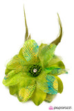 Paparazzi "Flair for the Dramatic" Green Hair Clip Paparazzi Jewelry