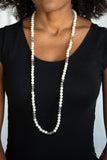 Paparazzi "Girls Have More FUNDS" White Necklace & Earring Set Paparazzi Jewelry