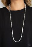 Paparazzi "Girls Have More FUNDS" Silver Necklace & Earring Set Paparazzi Jewelry
