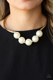 Paparazzi "Welcome To Wall Street" Gold Choker Necklace & Earring Set Paparazzi Jewelry