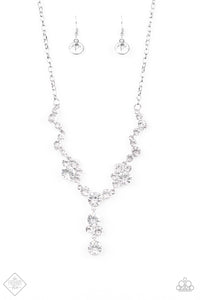 Paparazzi "Inner Light" FASHION FIX White Necklace & Earring Set Paparazzi Jewelry