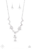 Paparazzi "Inner Light" FASHION FIX White Necklace & Earring Set Paparazzi Jewelry