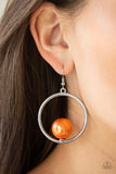 Paparazzi "Solitaire REFINEMENT" Orange Earring Paparazzi Jewelry