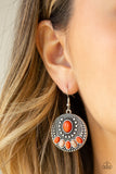 Paparazzi "Sandstone Paradise" Orange Earrings Paparazzi Jewelry