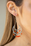 Paparazzi VINTAGE VAULT "Free-Spirited Spirit" Orange Earrings Paparazzi Jewelry