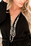 Paparazzi "New York City Chic" FASHION FIX White Necklace & Earring Set Paparazzi Jewelry