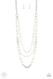 Paparazzi "New York City Chic" FASHION FIX White Necklace & Earring Set Paparazzi Jewelry