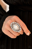 Paparazzi "Radiantly Regal" FASHION FIX  White Ring Paparazzi Jewelry
