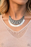 Paparazzi "CHIMEs UP" FASHION FIX Silver Necklace & Earring Set Paparazzi Jewelry