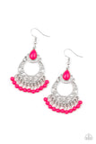 Paparazzi VINTAGE VAULT "Colorful Colada" Pink Earrings Paparazzi Jewelry