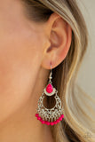 Paparazzi VINTAGE VAULT "Colorful Colada" Pink Earrings Paparazzi Jewelry