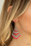 Paparazzi VINTAGE VAULT "Kite Race" Pink Earrings Paparazzi Jewelry