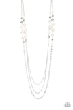 Paparazzi "Charmingly Colorful" White Necklace & Earring Set Paparazzi Jewelry