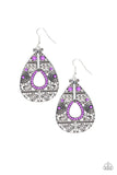 Paparazzi "Malibu Gardens" Purple Earrings Paparazzi Jewelry