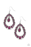 Paparazzi "Malibu Mardi Gras" Purple Earrings Paparazzi Jewelry