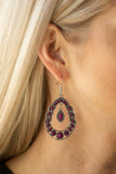 Paparazzi "Malibu Mardi Gras" Purple Earrings Paparazzi Jewelry