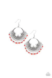 Paparazzi VINTAGE VAULT "Canyonlands Celebration" Red Earrings Paparazzi Jewelry