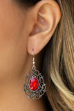 Paparazzi "Regal Razzle" Red Earrings Paparazzi Jewelry