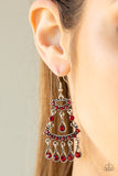 Paparazzi "Chandelier Shimmer" Red Earrings Paparazzi Jewelry