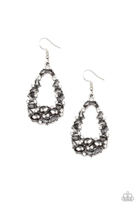 Paparazzi "To BEDAZZLE, or Not To BEDAZZLE" Silver Earrings Paparazzi Jewelry