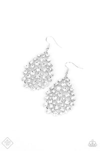 Paparazzi "Start With A Bang" FASHION FIX White Earrings Paparazzi Jewelry