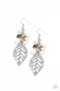 Paparazzi "Forest Frontier" White Earrings Paparazzi Jewelry