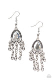 Paparazzi VINTAGE VAULT "Bling Bliss" White Earrings Paparazzi Jewelry