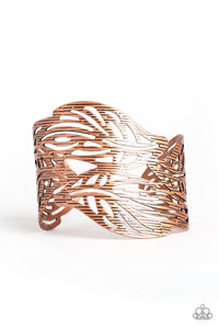 Paparazzi "Leafy Lei" Copper Leafy Pattern Cuff Bracelet Paparazzi Jewelry