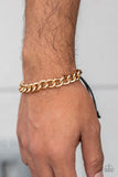 Paparazzi "Sideline" Gold Mens Bracelet Paparazzi Jewelry