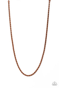 Paparazzi "Go Down Fighting" Copper Mens Necklace Unisex Paparazzi Jewelry