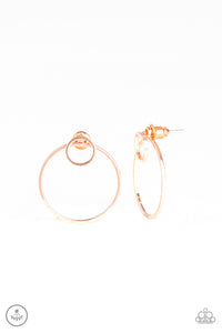 Paparazzi "Spin Cycle" Rose Gold Post Earrings Paparazzi Jewelry