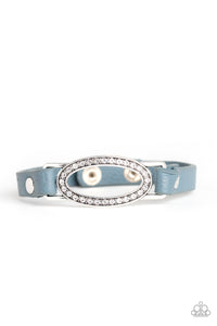 Paparazzi "Another Round of Rhinestones" Blue Wrap Bracelet Paparazzi Jewelry