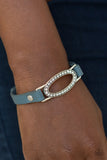 Paparazzi "Another Round of Rhinestones" Blue Wrap Bracelet Paparazzi Jewelry