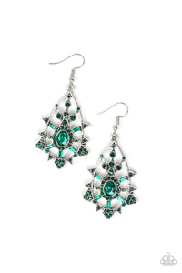 Paparazzi "  Gatsby Glimmer" Green Earrings Paparazzi Jewelry