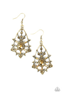 Paparazzi "Gatsby Glimmer" Brass Earrings Paparazzi Jewelry