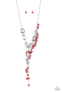 Paparazzi "Prismatic Princess" Red 268XX Necklace & Earring Set Paparazzi Jewelry