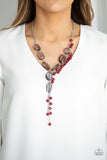 Paparazzi "Prismatic Princess" Red 268XX Necklace & Earring Set Paparazzi Jewelry