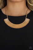 Paparazzi "My Main MANE" Gold Necklace & Earring Set Paparazzi Jewelry