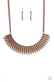 Paparazzi "My Main MANE" Copper Necklace & Earring Set Paparazzi Jewelry