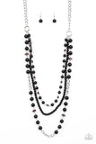 Paparazzi "New York City Chic" Black Necklace & Earring Set Paparazzi Jewelry