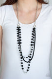 Paparazzi "New York City Chic" Black Necklace & Earring Set Paparazzi Jewelry