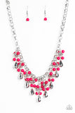 Paparazzi "Travelling Trendsetter" Pink Necklace & Earring Set Paparazzi Jewelry